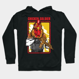 chicken military solider Hoodie